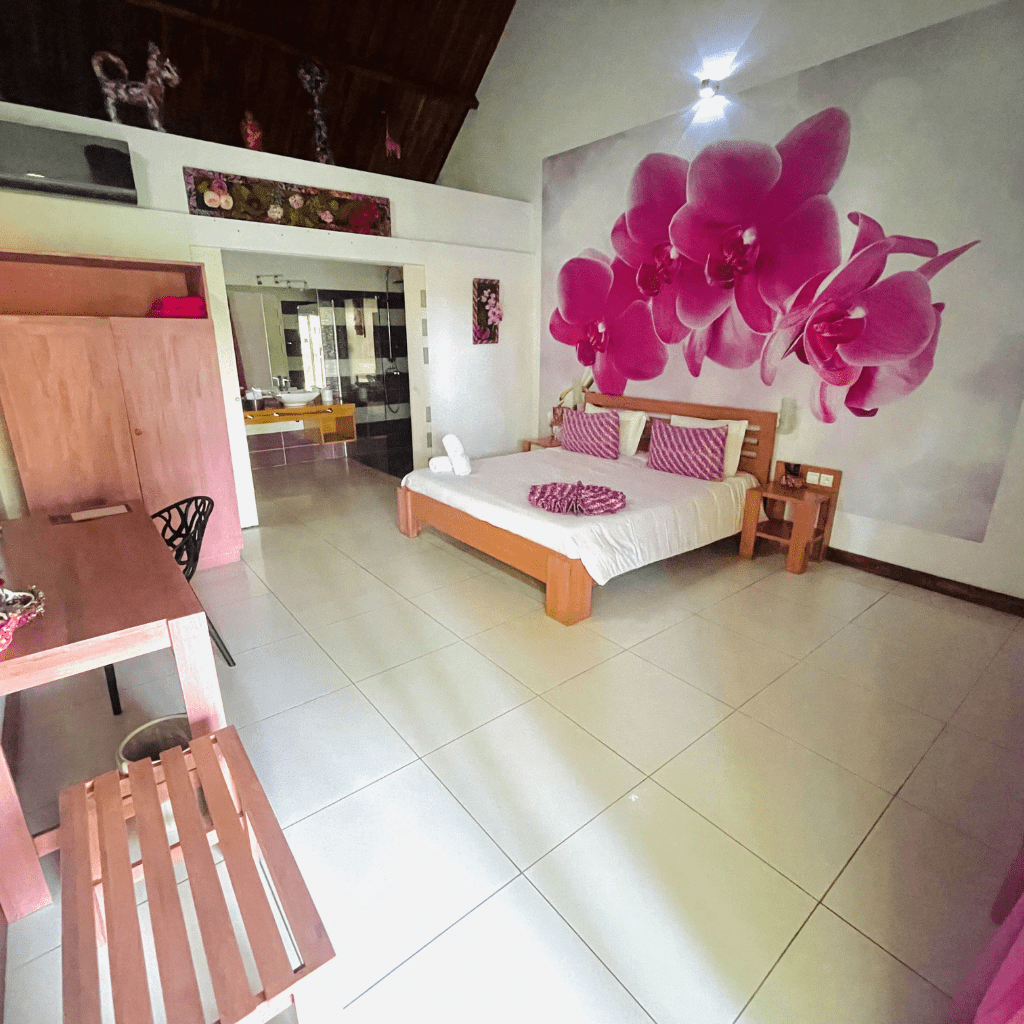 Chambre orchidée rose